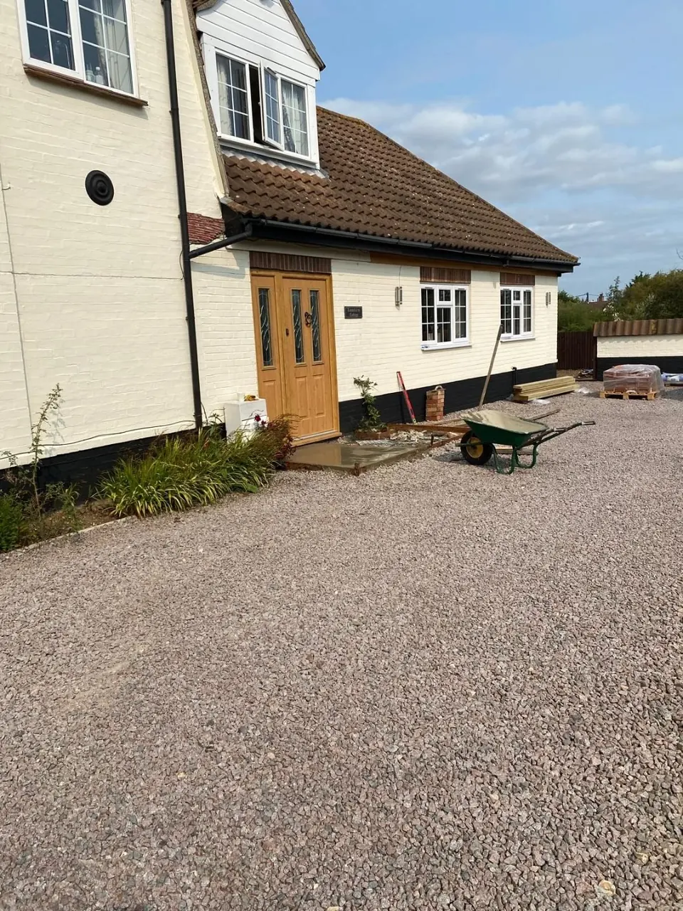 Entrance before the oak porch was built